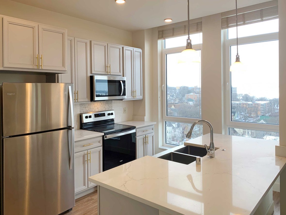 The Continental Luxury Apartments Interior Kitchen build by CD Smith Construction in Madison Wisconsin 02