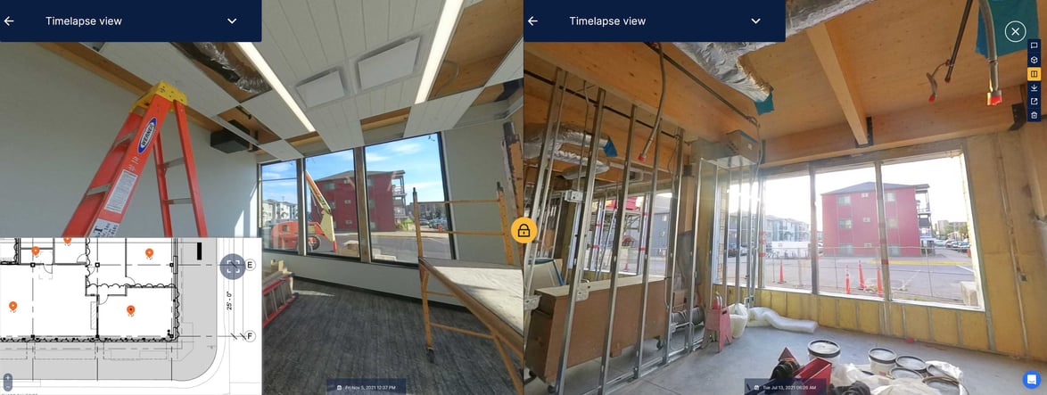 Virtual Design and Construction VDC StructionSite Side-by-Side Progress Photos from Update with CD Smith