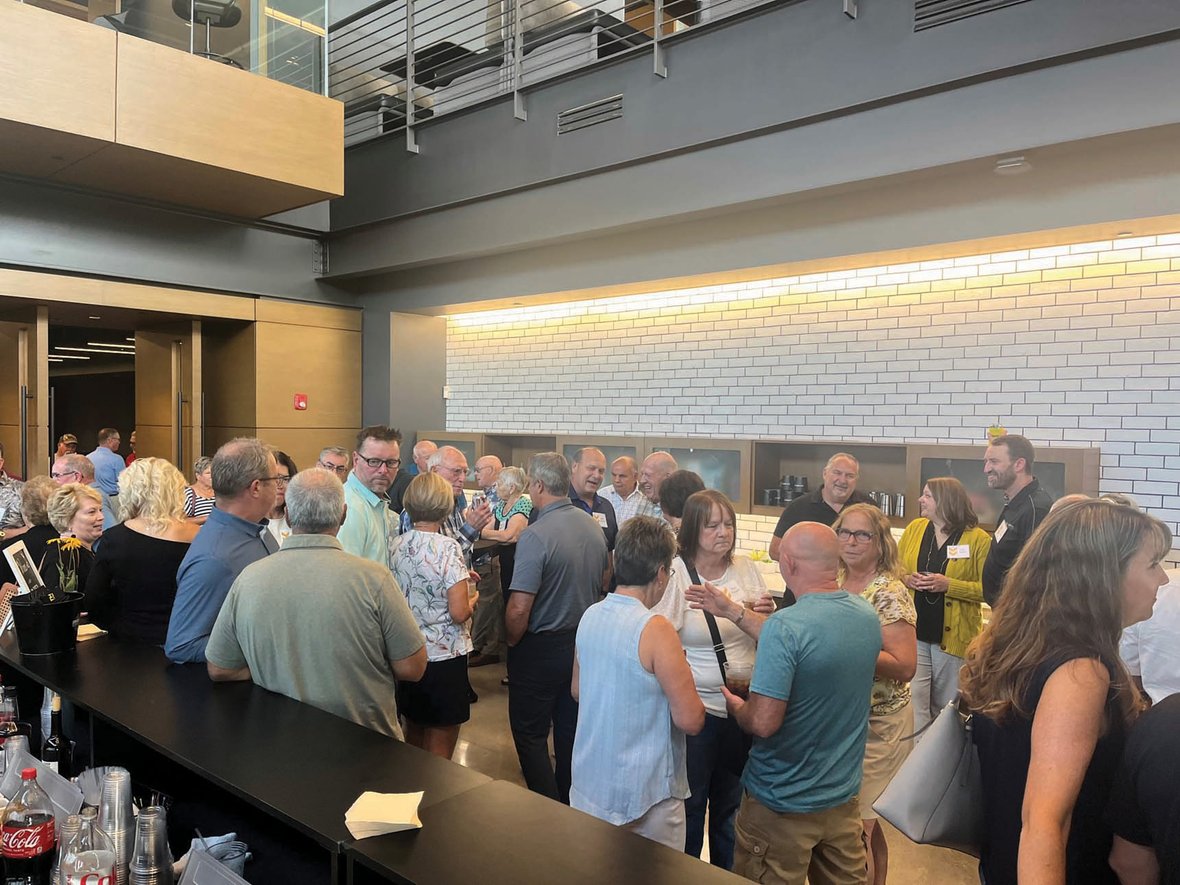 Group of C.D. Smith Construction employees and retirees gathered at the 25-Year Service Event in Fond du Lac, celebrating long-term careers and dedication to the trades.