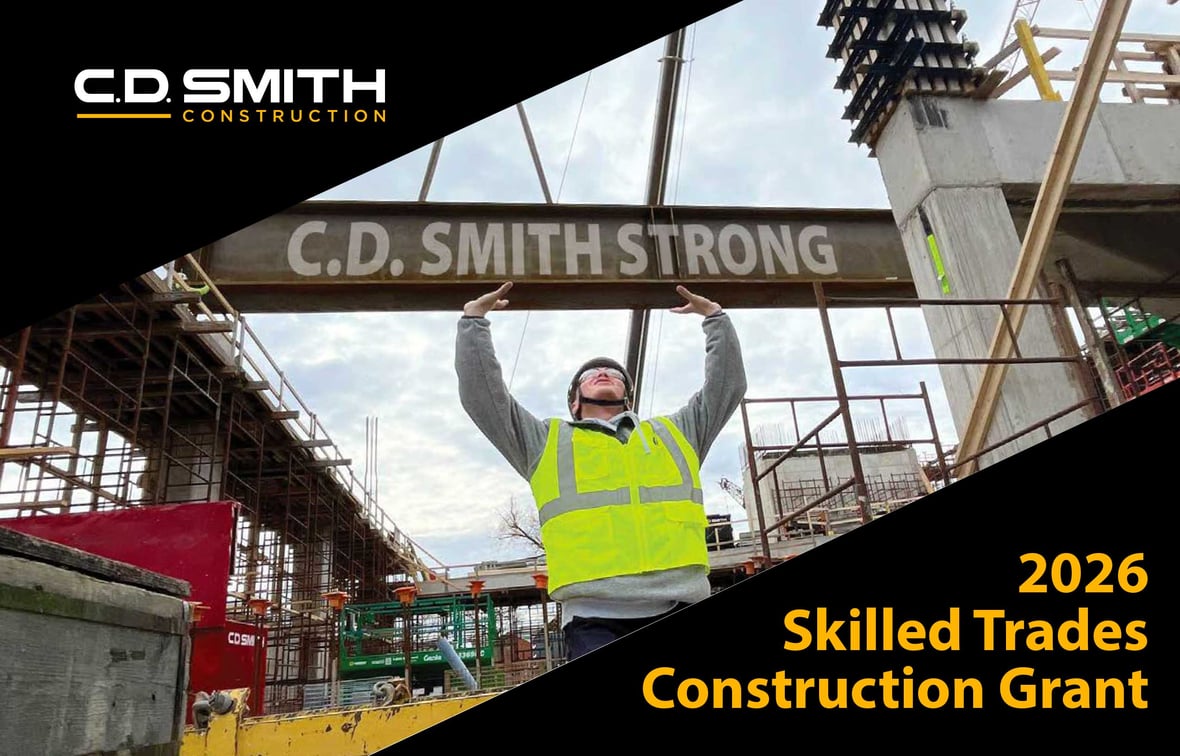 C.D. Smith Construction team member on jobsite representing skilled trades career opportunities
