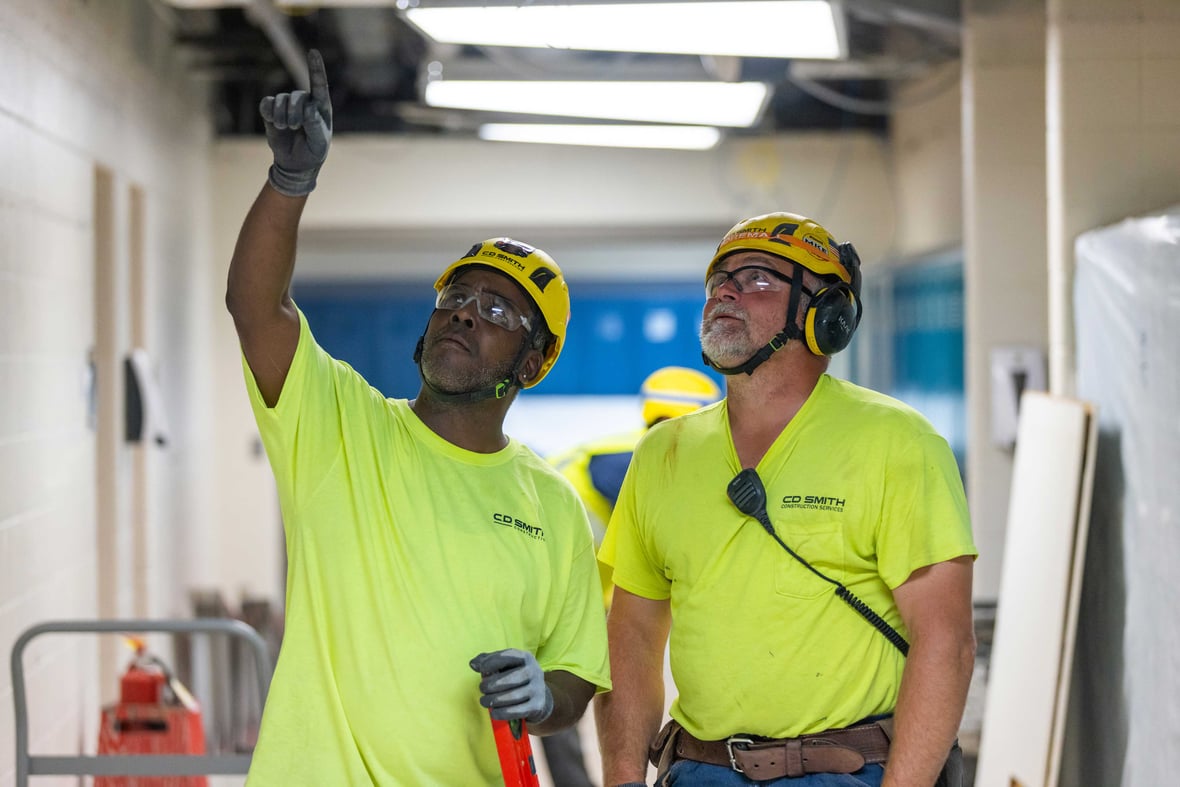 C.D. Smith Construction skilled trades workers on-site, symbolizing trust, transparency, and long-term construction partnerships.