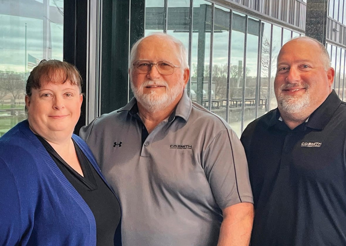 Haensgen and Steffes family members from C.D. Smith Construction, representing a multi-generation legacy in field leadership and operations management.