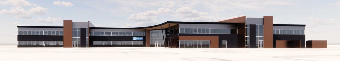 Architectural rendering of Stoughton Trailers 53,000-square-foot corporate headquarters in Wisconsin
