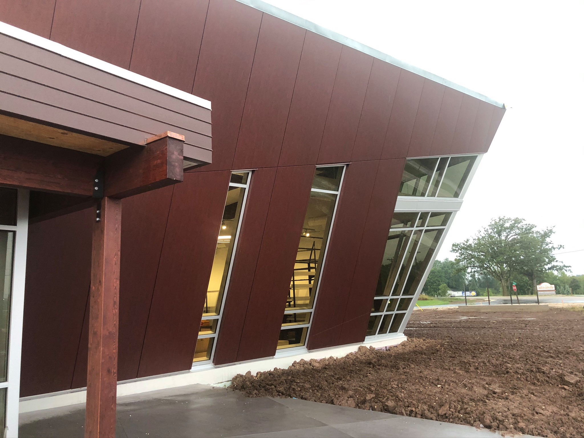 Johnsonville Marketplace Retail Shop Modern Exterior Facade & Interior Design Green Build by C.D. Smith Construction Manager